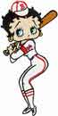 betty boop baseball embroidery design for download
